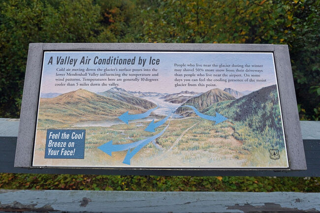 氷河を渡る冷たい空気は海岸線とは5度くらいの差があるようです。さらに冬季の積雪も海岸線よりも5割るくらい多いそうです。