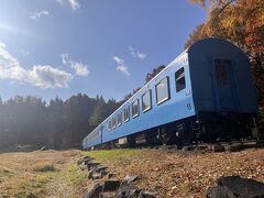 紀州鉄道が展示？されています。
なぜ、、、？
青色がとても目を惹きますね。