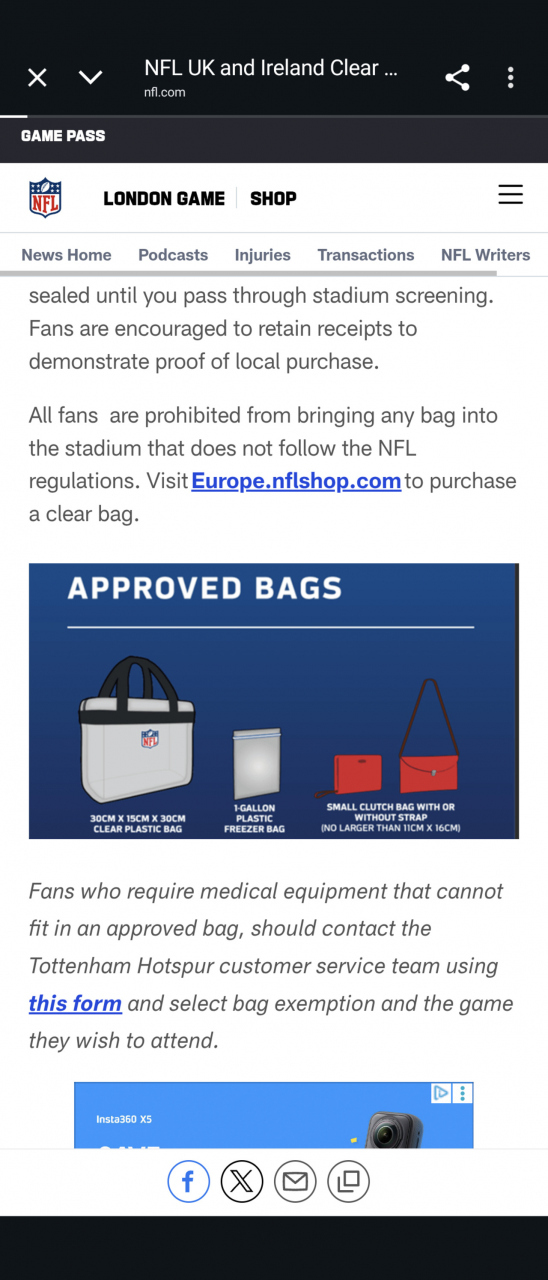 ちなみにスタジアムのバッグポリシーはアメリカのスタジアムとほぼ同様で、大きめのバッグは透明なバッグが必須（サイズが小さければ透明で無くてもOK）。2019年にデンバーに行った特に入手した透明バッグがあるので、今回はそれを持ってきました。