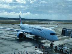 空港近くの駐車場に車を停めて、先ずは、ＪＡＬのKIOSKでスーツケースを預け、出発の準備。
空港エリア内の駐車場は、従来と比べ約３倍の料金に値上げとなりました。
