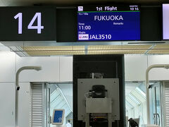 今回は、往路は福岡空港経由です。