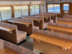 中はこんな　暖房が聞いていて暖かいです。