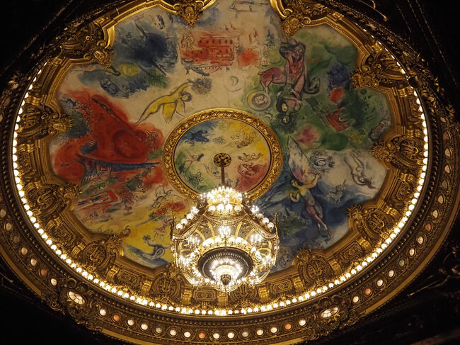 シャガールの天井画”夢の花束”。