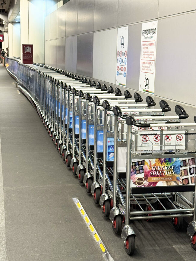 バス停の近くにあった果てしなく続くカート