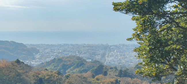 十王岩からちょっと行ったところからの眺め<br />鶴岡八幡宮からの段葛の道が見えました