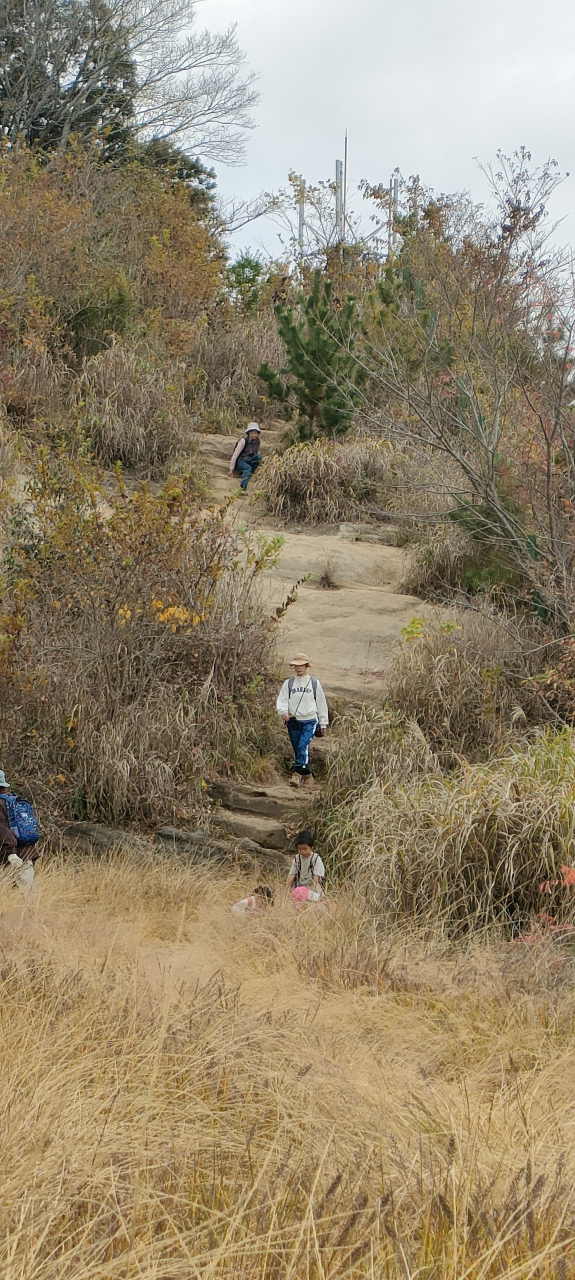 さっき会った年小さん達は身軽に下りてきました。