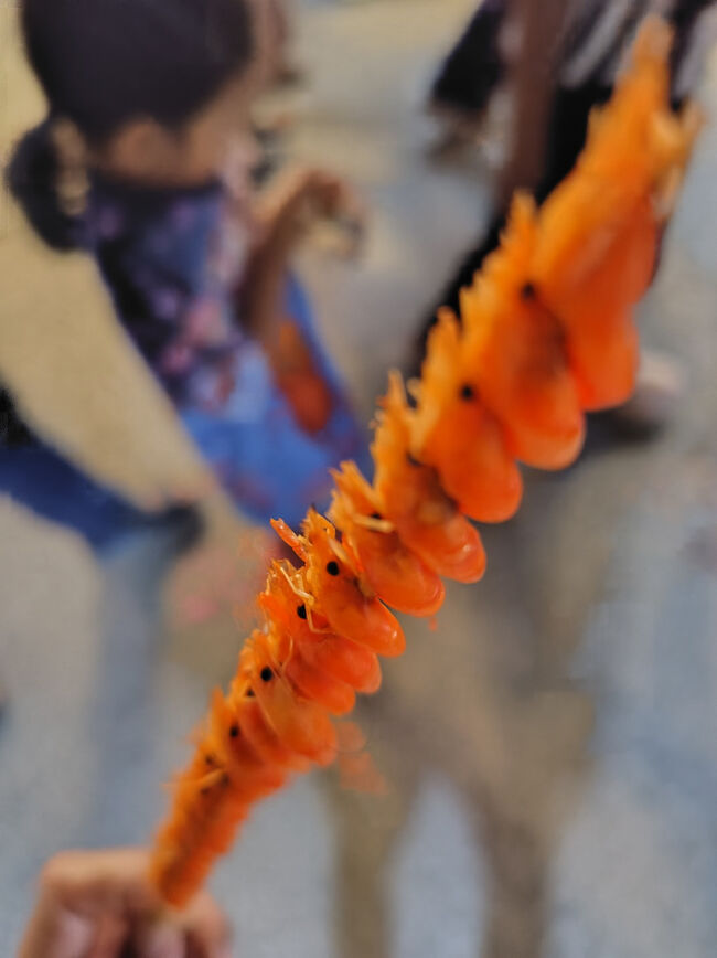 スゲーちっちぇー小エビをいちいち串に刺してくれてありがとう。<br />噛むとジワッとエビの味が来て良いね、エビフェチはマストトライだよ。