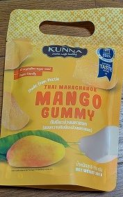 KUNNAのマンゴーグミ<br />これは子どもがほとんど食べてしまいました。<br />グミ好きな子どもは大好きな味だったようです。<br />