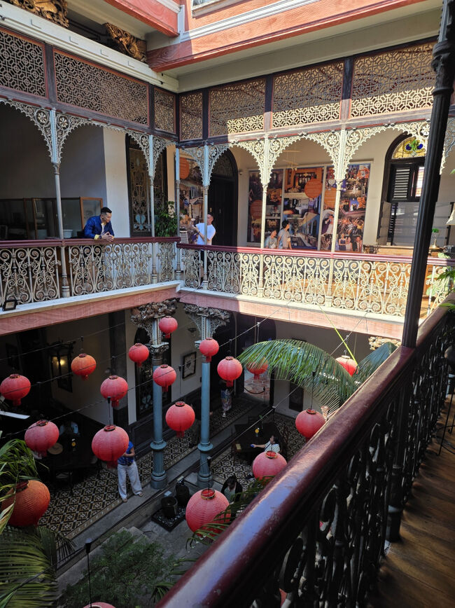 2階から中庭望む。