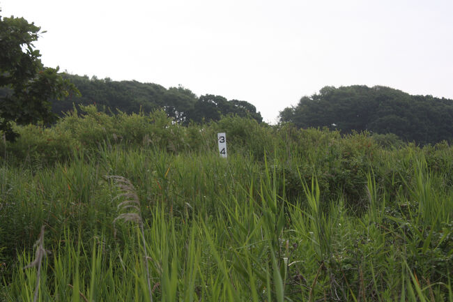 勇払郡むかわ町汐見。<br />またまた距離標です。<br />３４ｋｍのキロポストです。