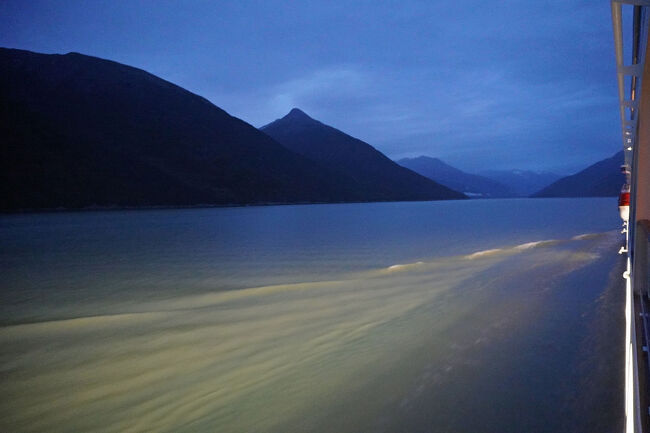 海面が白濁しているのは氷河が岩盤を削り、その石の粉が混ざることで白く濁った「グレイシャー・ミルク」が流れ込んだと考えましたがこれほどの範囲が白くなることはあるのでしょうか。