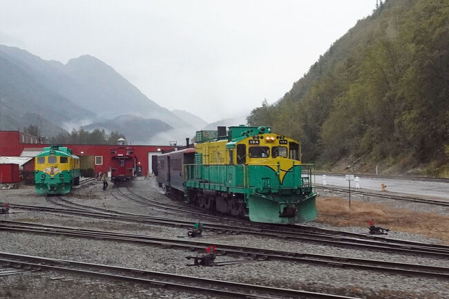 町外れには引き込み線があり、たくさんの機関車が操車場の中に停車していました。