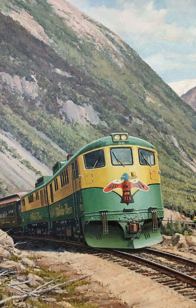 古いポスターの写真を撮った後は「スキャグウェイ」の町を散策することにします。