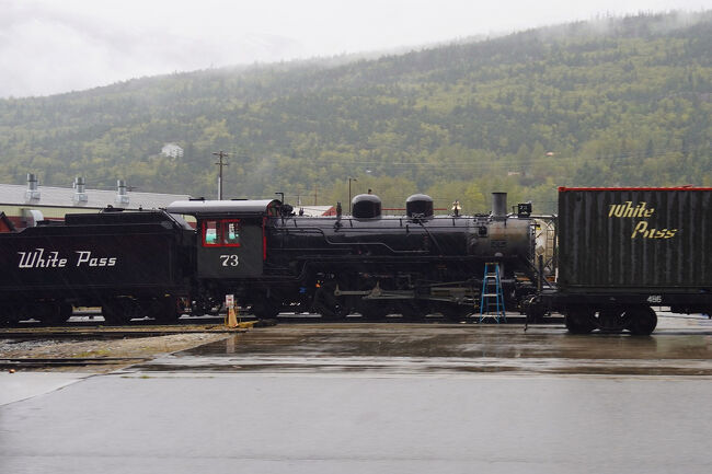 蒸気機関車の姿も見えます。5月の英国の旅でワイト島で蒸気機関車に乗れなかったことを思い出してしまいます。