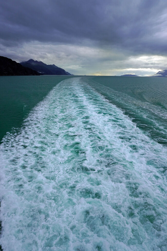 最後尾のデッキに出てみると細い水路に入っているのだと分かります。以前であれば上階のデッキに上がって、左舷と右舷の景色を見比べたりしましたが、最近は見える景色だけで手いっぱいです。