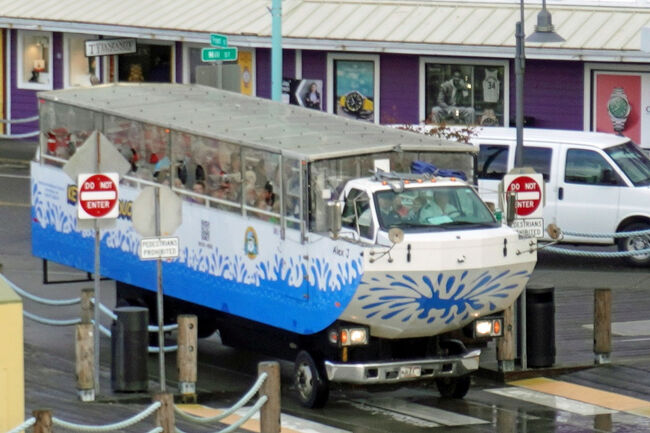 まだ朝早いのに水陸両用の「ケチカンダックツアー」もありました。これにもいつか乗ってみたいと思いながら叶っていません。
