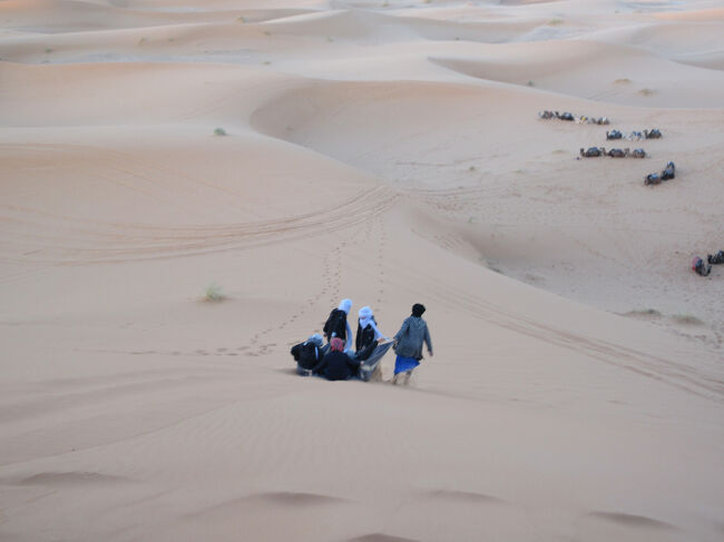歩いて降りるのはこんな急ではないところを降りていきます。それでもこけそうになる。