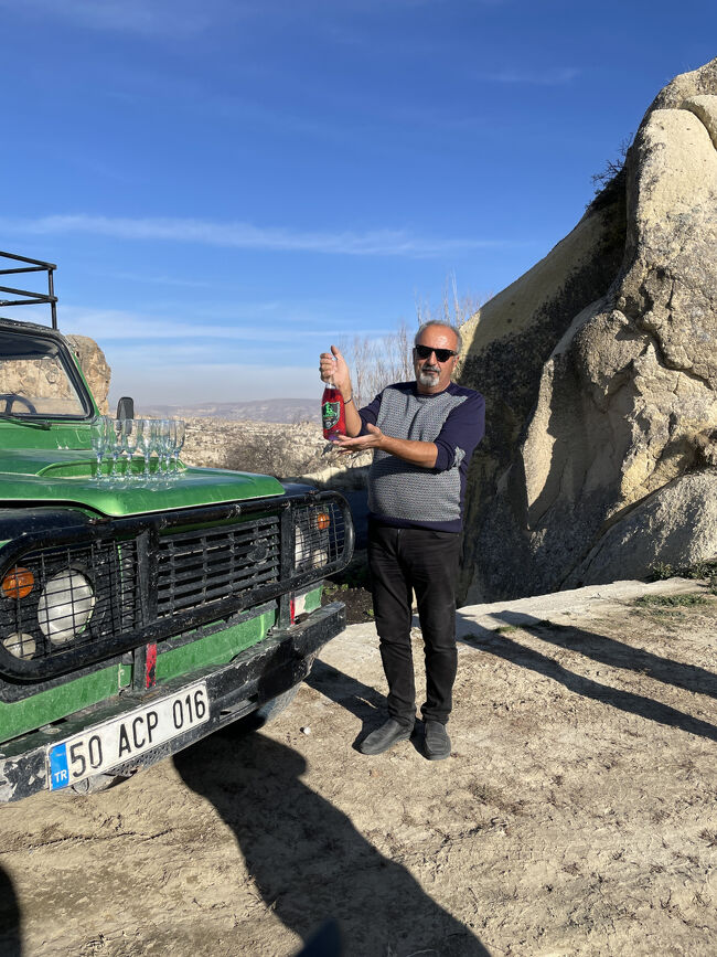 その撮影ポイントで、シャンパンならぬドリンクタイム…<br />