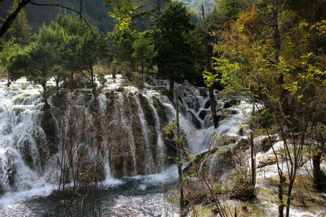 ★秋の九寨溝絶景紀行（６）～【樹正溝】→樹正群海:双龍海瀑布