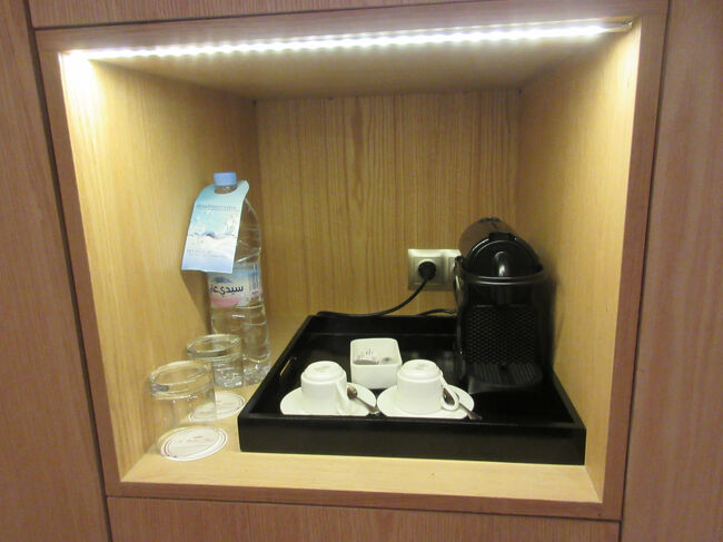 ここも無料のお水は１．５リットルのボトルだった。