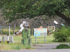 咸陽島公園までほぼ1周しました。
児童遊具も少しあります。