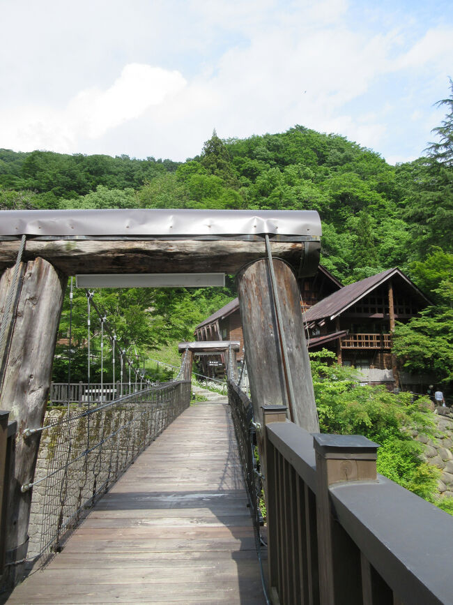 大露天風呂は橋を渡った向こう側