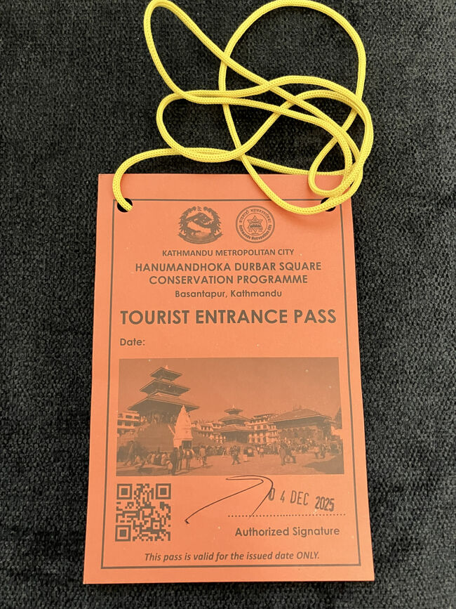 これがチケット。首から下げて観光します。