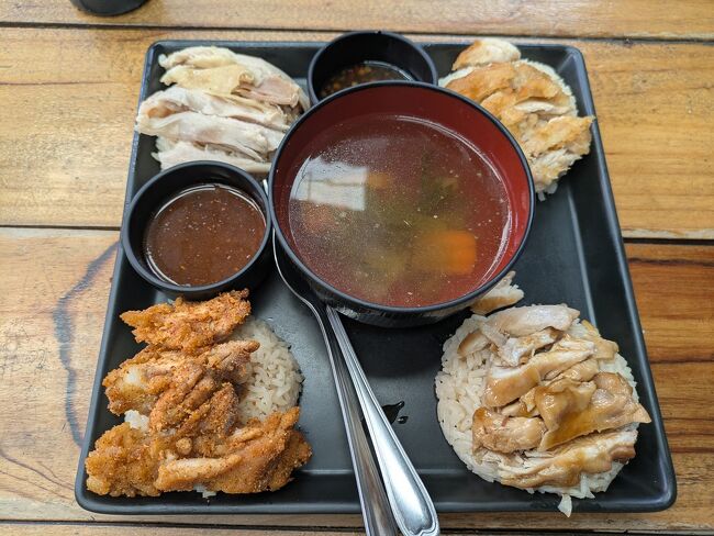 4種のカオマンガイ(100B)をオーダー