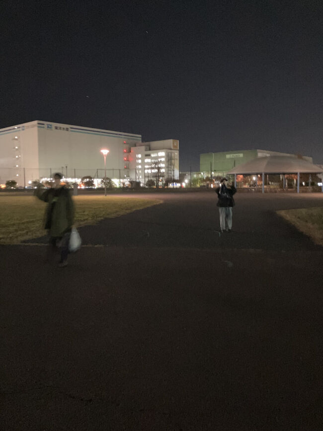 工場夜景が見える場所まで移動