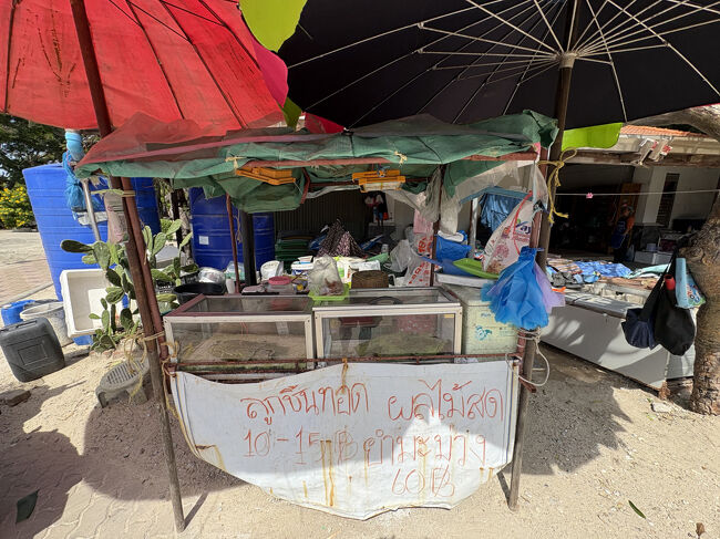 お腹が減ったので、駐車場の露店で何か買うか