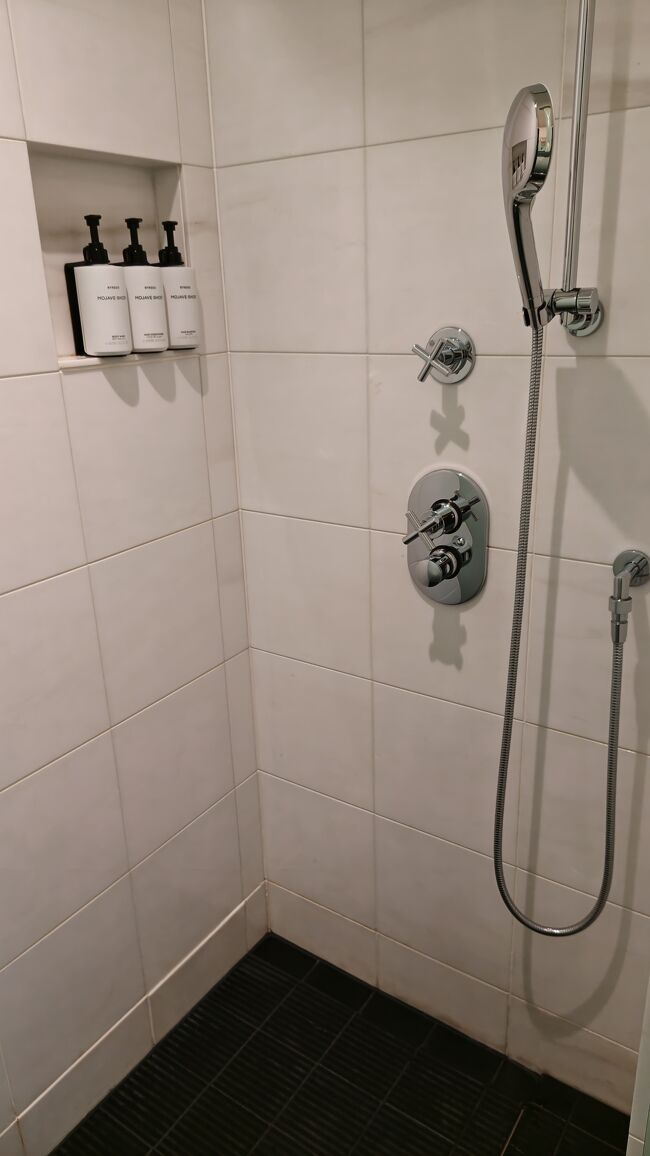 シャワールームです。<br />シャンプー類は詰め替え式ボトルでした。<br />