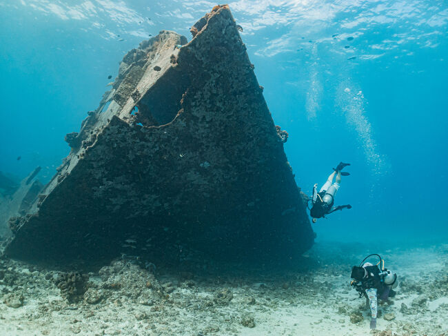 スッキリクリアなサイパンの海。<br />これでも濁りがある方だとか。