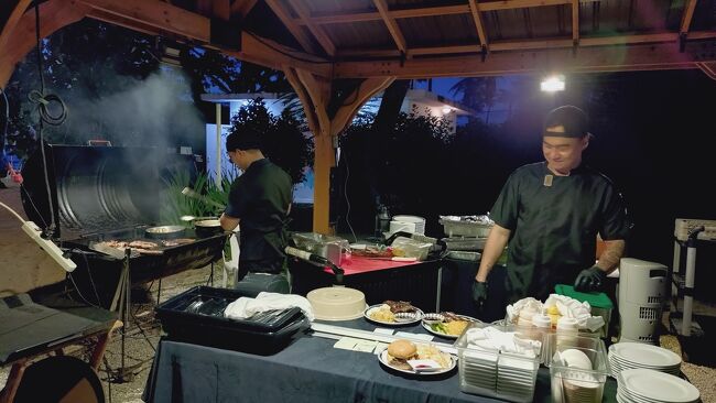 BBQはガンガン焼いています。<br />香ばしくて食欲そそるー！