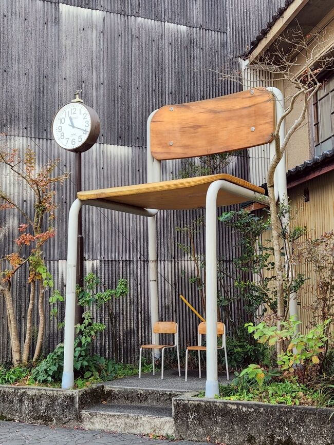 食堂隣のオブジェ