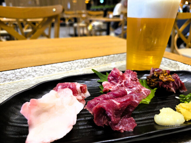 熊本と言えば馬刺し♪<br />こちらもまた美味しくいただきました♪