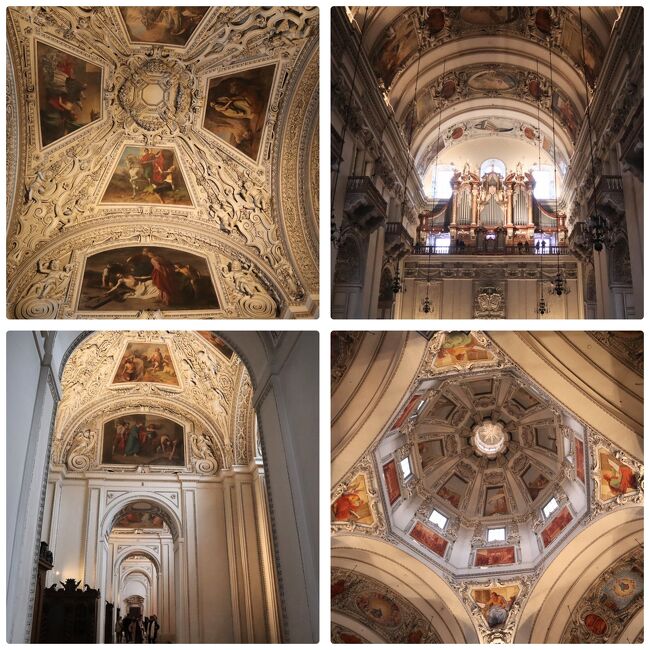 振り返るとパイプオルガン<br />天上も綺麗、首が痛くなるパターンです