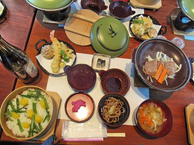 会津牛に天婦羅、栗ご飯など、ビールと共に美味しく頂きました。
