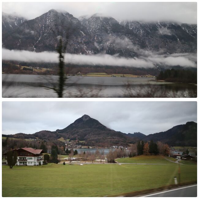 バスに乗った途端に爆睡してました<br />ハルシュタット到着間際の風景です