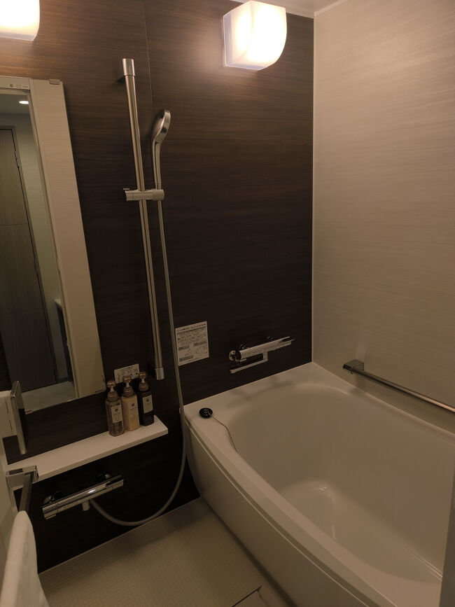 お風呂は洗い場があって、椅子もありました<br />湯舟は深め<br /><br />1日目15000歩あるきました