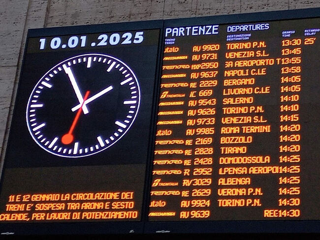 ２０２５.１月10日で～す！珍しく時計合ってる（笑）<br />イタリアの時計は時刻が違ってることが結構ある。