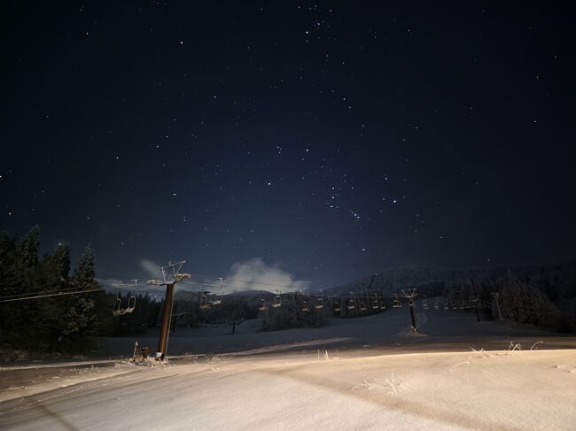 で、散策終えてホテルに戻る。<br />星綺麗だった。
