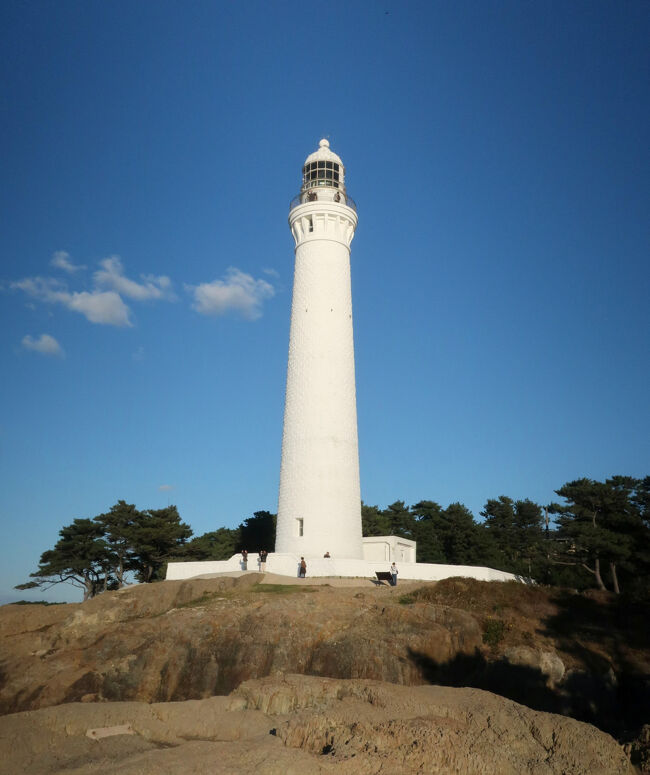 　日御碕灯台。石造灯台で日本一の高さを誇る