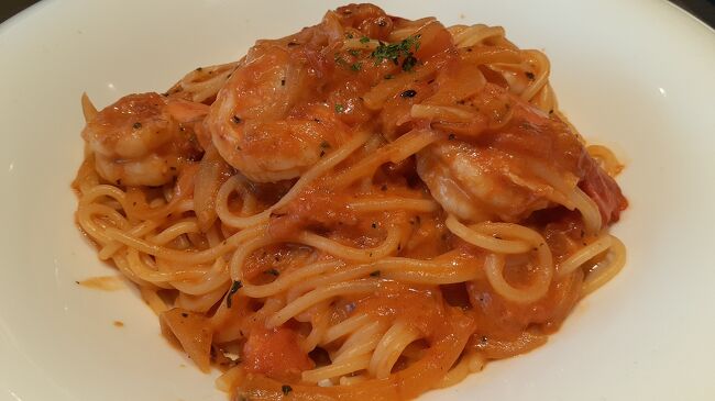 えびクリームパスタ<br />チェーン店らしいのですが、クオリティ高い