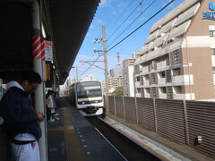 内房線に乗って移動します