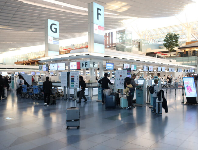 JALのカウンターです。