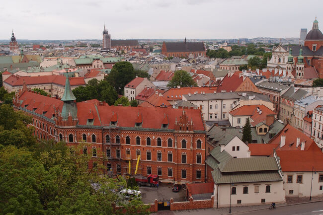 ジグムントの塔から望むクラクフ旧市街です