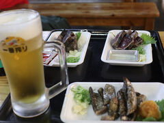 高知といえば、『藁焼き鰹のたたき』ですよね！

たたきには、やっぱりビールでしょう～(*^○^*) 
夫は運転手なので、ノンアルコールね。