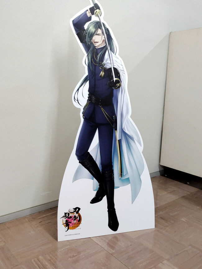 資料館内は残念ながら写真NG．2Fの隅にあった刀剣乱舞のパネルのみ撮影可でした．