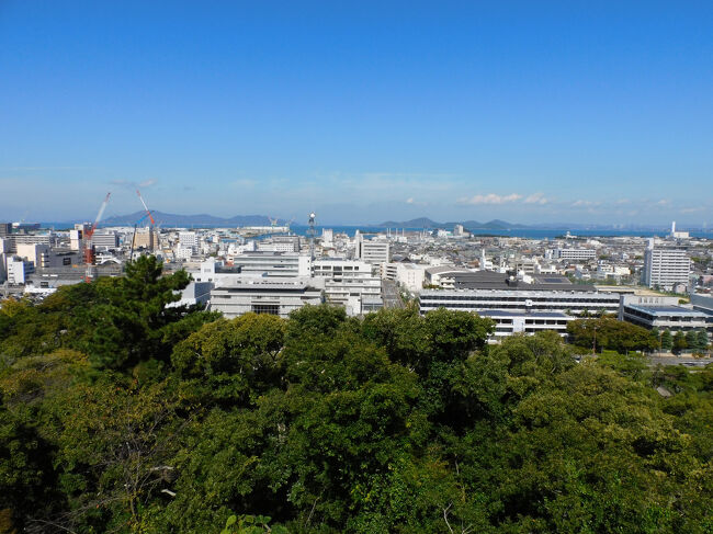 丸亀市街が一望出来ました．