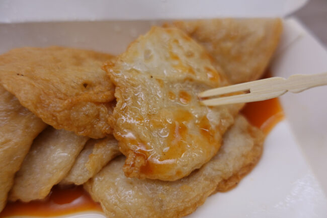 まぁ、無いものは仕方ない。ソース絡めながら…ん、薩摩揚げと思ふと、生姜醤油がえぇなぁ。